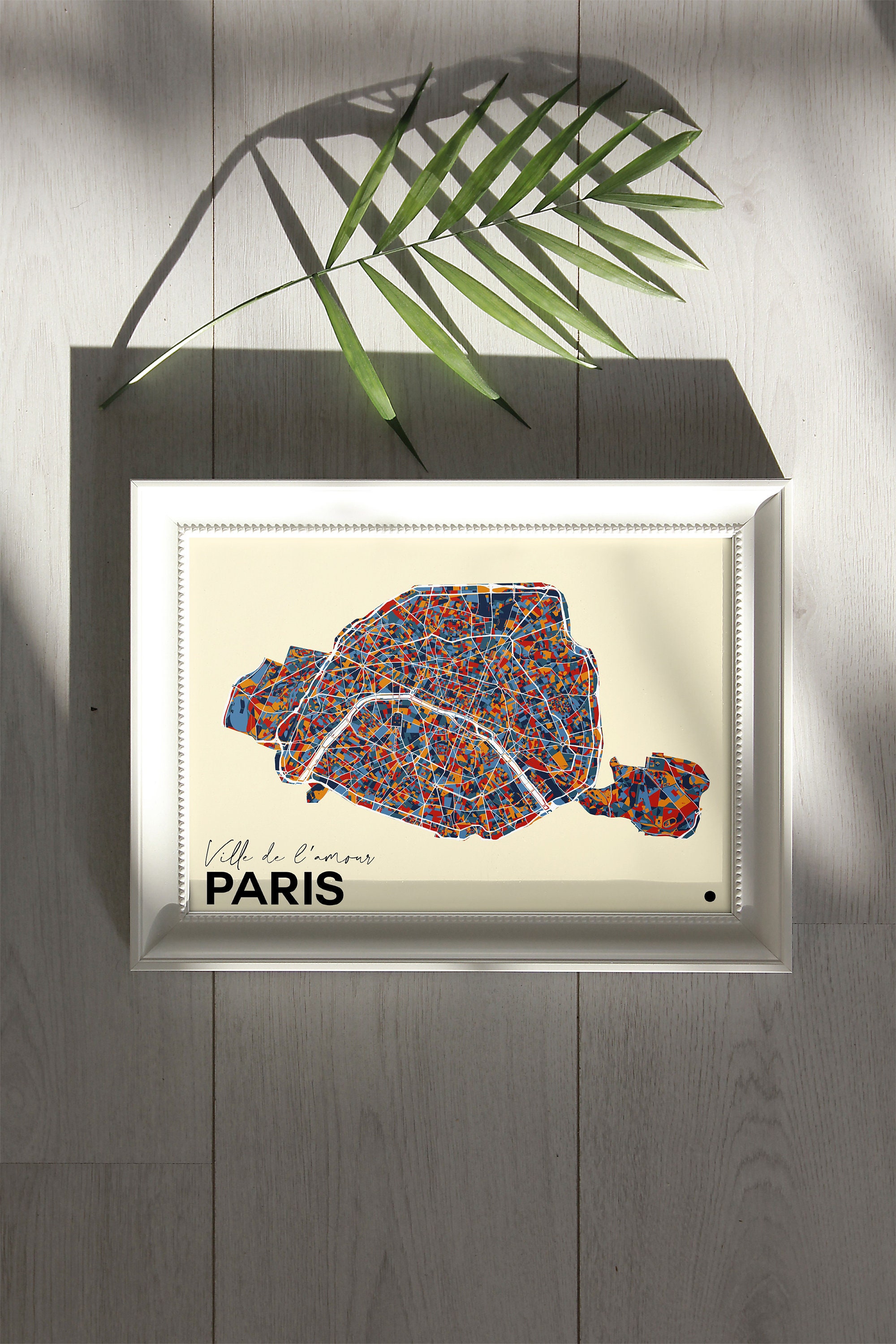 Carte Originale de Paris/Affiche Paris, Poster Map Design Ville Décoration Carte, France, Personnali