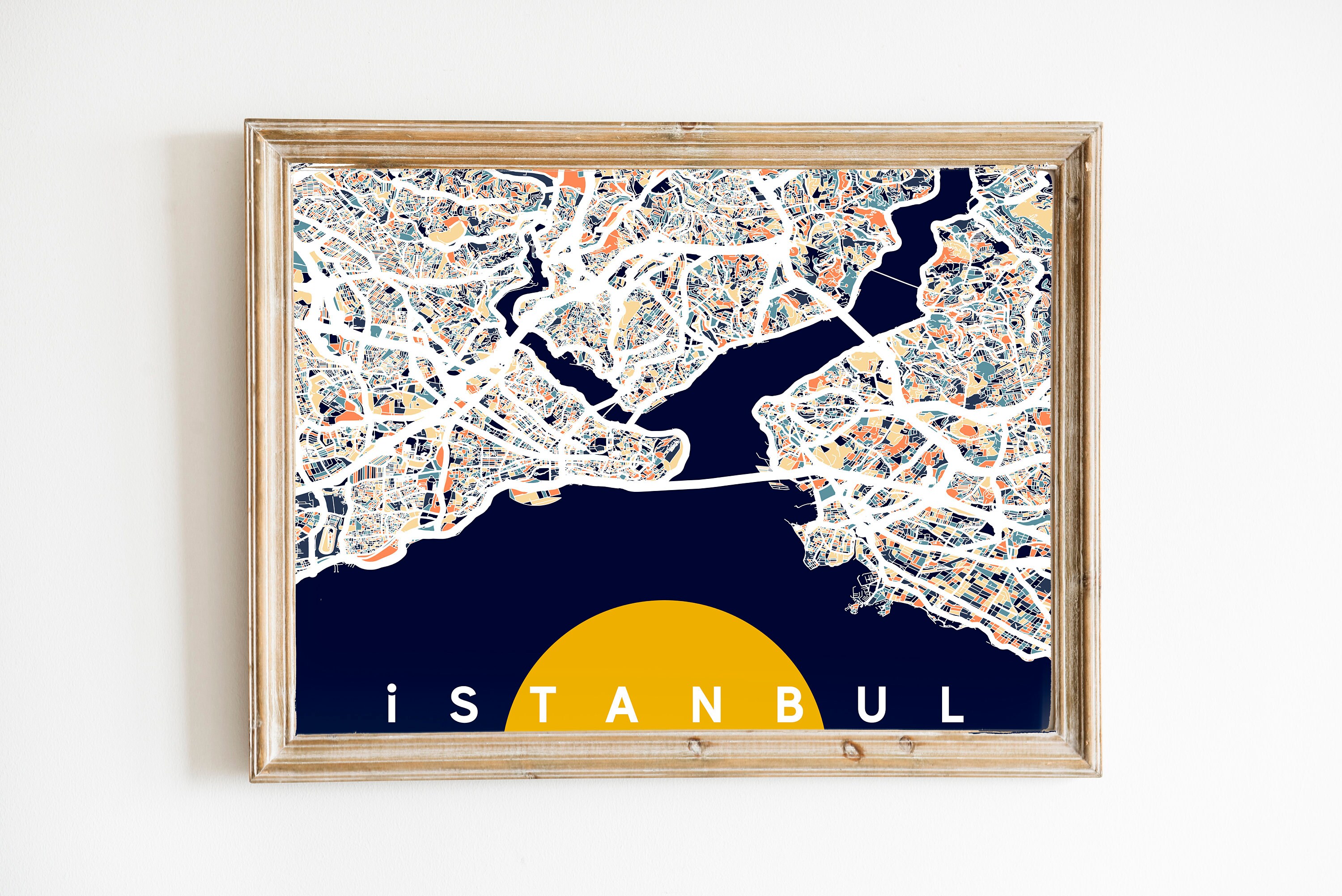 City Map d'istanbul // Carte, Décoration, Design, Poster, Street, Rue, Original, France, sur Mesure,