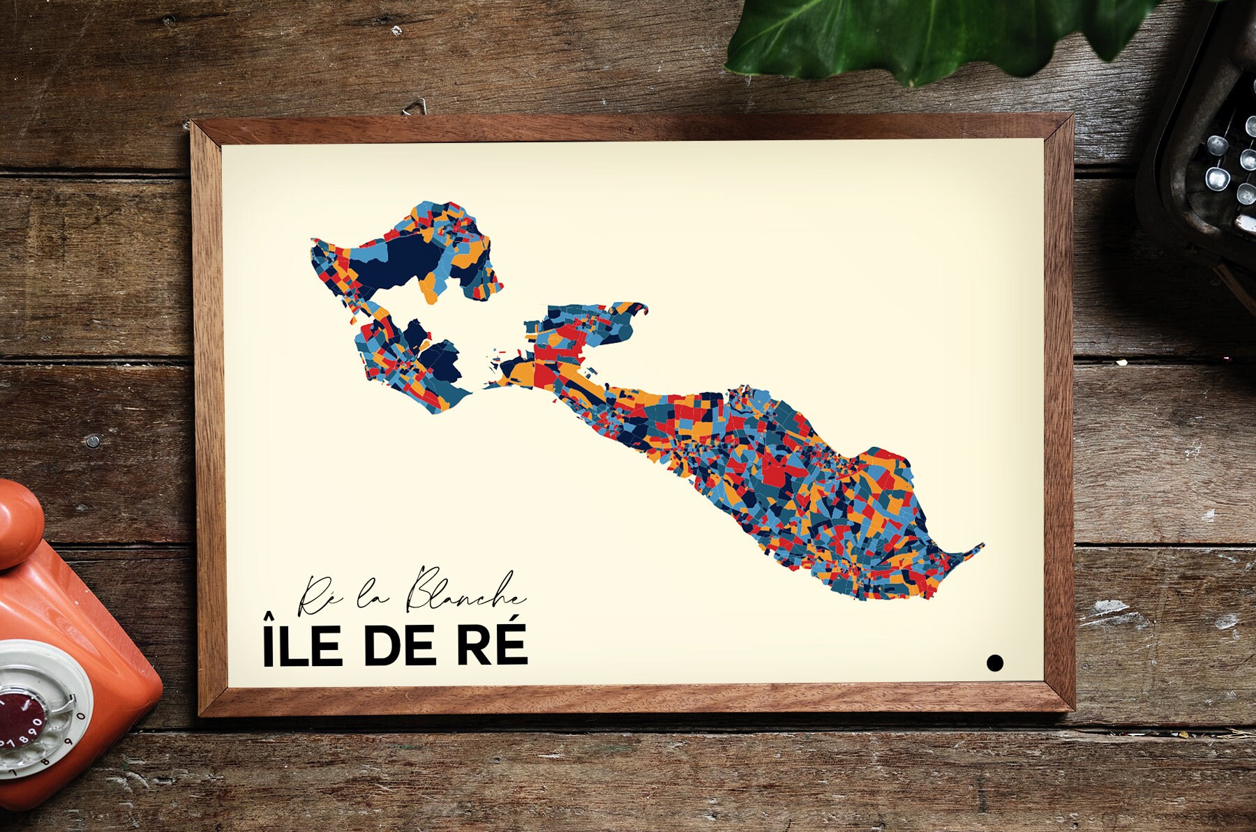 ÎLE DE RÉ - Original Map of île De Ré / Island, île De Ré Poster, île ...