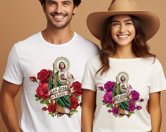 San Judas Tadeo PNG Dtf Set Sublimation Designs | Beautiful Roses, Set of Two, Elegant Pink and Red Rose Mexican Designs, Instant Download