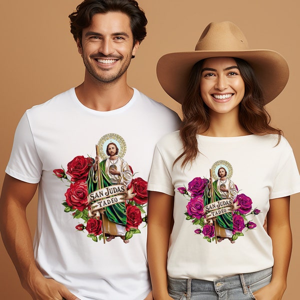 San Judas Tadeo PNG Dtf Set Sublimation Designs | Beautiful Roses, Set of Two, Elegant Pink and Red Rose Mexican Designs, Instant Download