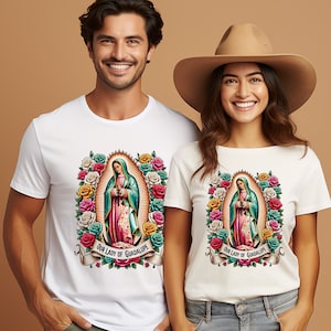Nuestra Señora de Guadalupe PNG Archivo Dtf Listo para Impresión por Sublimación / Rosas, Diseños Mexicanos, Descarga Instantánea, la Virgen de Guadalupe