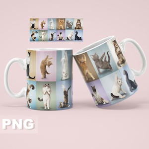 chat maman mug wrap PNG, chat papa 12 oz et 15 oz Cricut Mug Press conçoit des modèles de sublimation mug, tasse de vacances, mignons chats drôles, mère de chats