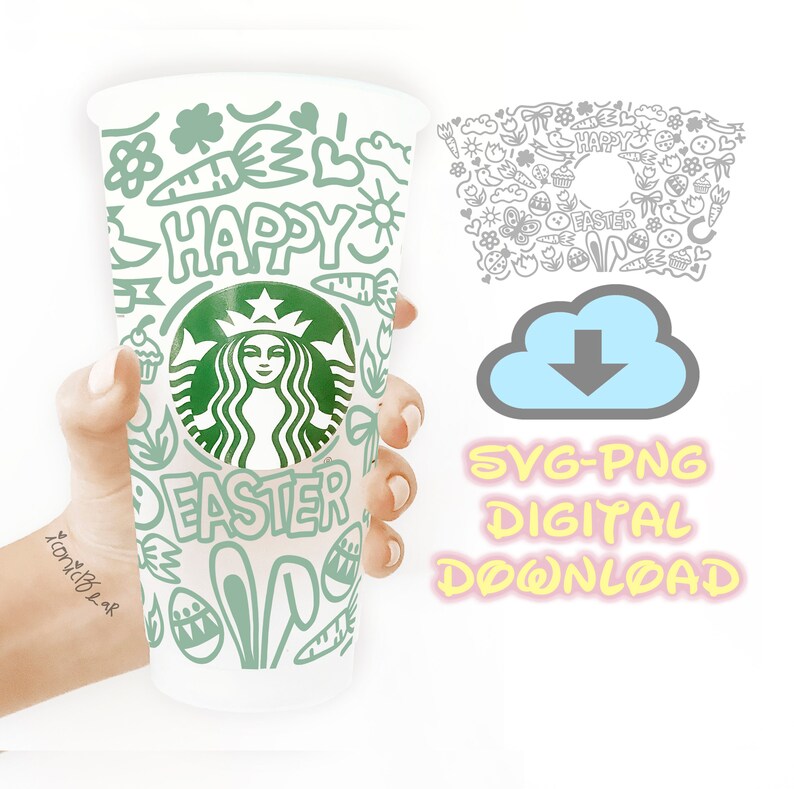 Download Seamless Svg Files Wrap U27e1 Starbucks Venti Cold 24oz Cup Wrap File Png Dxf For Cricut Silhouette Happy Easter Download Bunny Eggs Mandala Clip Art Art Collectibles Womenintech Fi