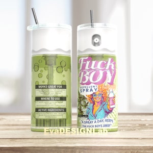 Fickboy Repellent be go Spray 20 Unzen Becher wrap png, Sprühflasche 3D Sublimation designs, lustige Becher wrap