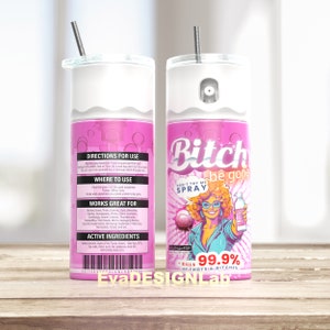piruleta rosa Perra de los 80 vete spray Envoltura de vaso png Diseño +16 diseños diferentes gratuitos incluidos, Sublimación de diseño delgado de 20 oz, tendencia