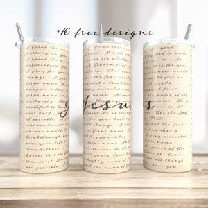 Tumbler Wrap PNG Ik spreek de naam van Jezus PNG, Religieuze tuimelaar, Christelijke tuimelaar, Jezus png, Bijbelverzen, Geloof png, Songteksten 20oz