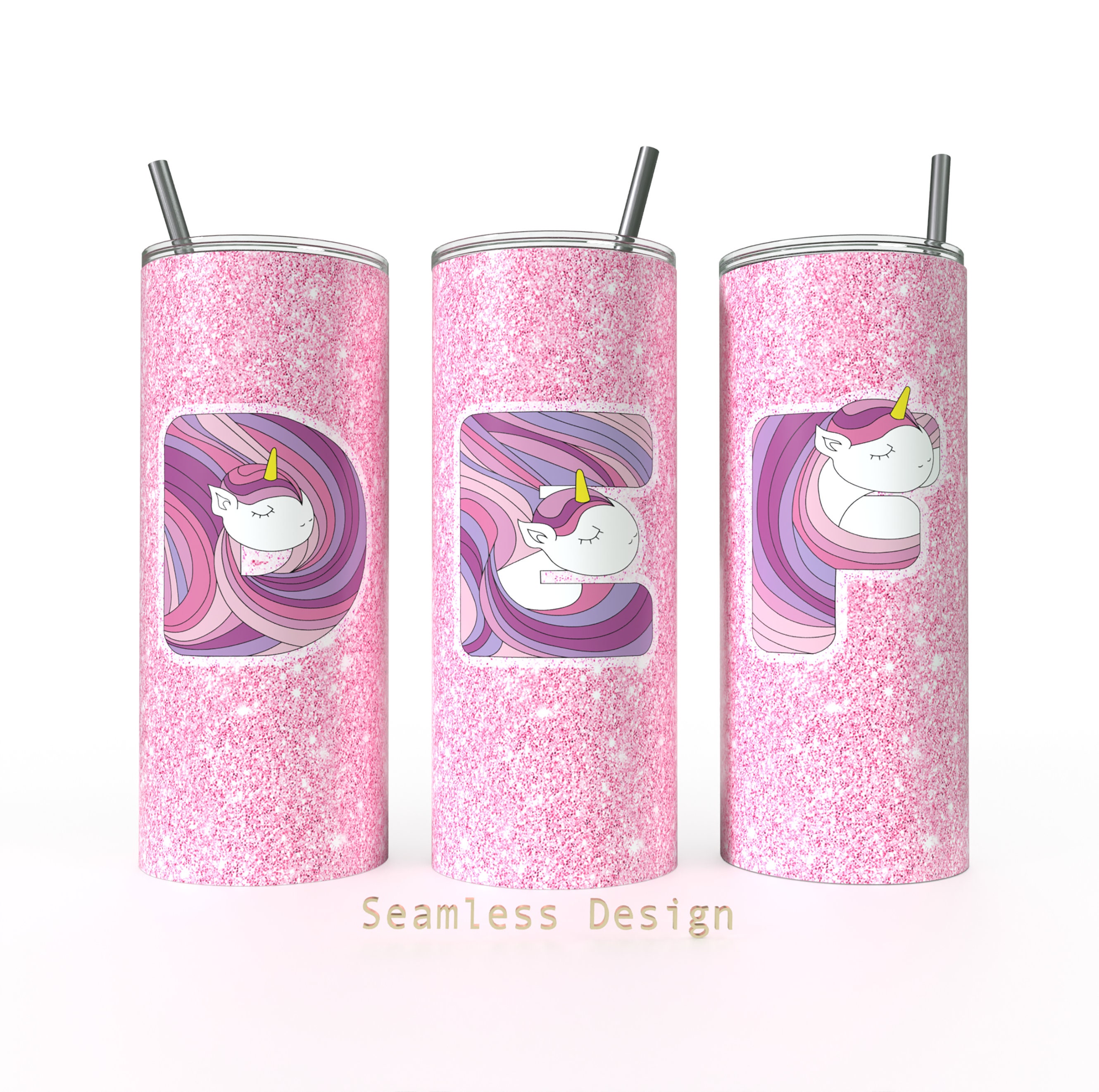 Prints 20 Oz skinny Tumbler Glitter Confetti Seamless Sublimation