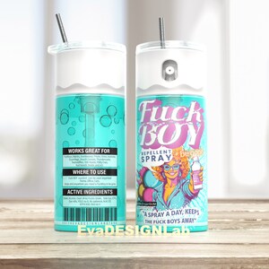 blauwgroen kauwgom fuckboy be gegaan spray Tumbler wrap png Design +16 gratis verschillende ontwerpen inbegrepen, 20oz Skinny Tumbler Sublimation, grappig,