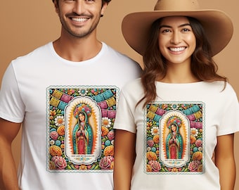 Our Lady of Guadalupe PNG File Dtf Ready for Sublimation Printing | Roses, Mexican Designs, Instant Download, la Virgen de Guadalupe