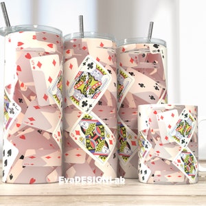 Juego combinado de naipes 3D Paquete combinado a juego Vaso delgado de 20 oz, envolturas de taza de 11 oz y 15 oz Sublimación para hombres, papá, abuelo, día del padre