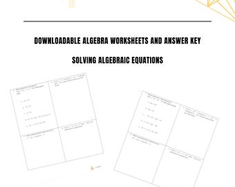 Solving Multi-Step Equations Algebra Homeschool Worksheet and Answer Key PDF Printable Download