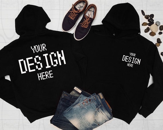 Mockup 2 Hoodie Front And Back View Blank Two