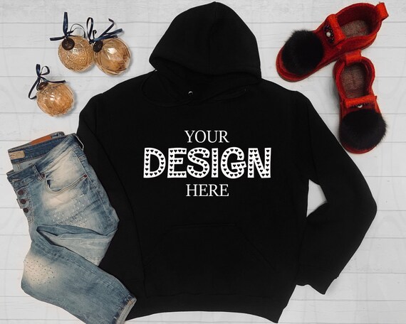 Unisex Hooded Sweat-Shirt Mockup Jersey Shirt Flat Lay