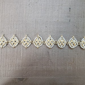 Kundan Sheeshpool/Headband/Matha Patti - Teardrop