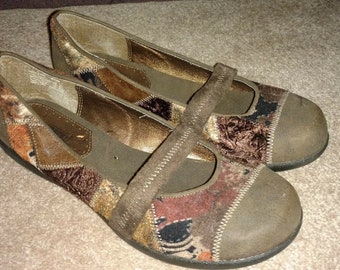 faded glory women's buckle toe flat