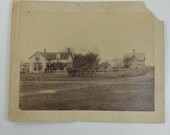 Antique Cabinet Card Photo Photograph Family Farm Horses Wagon Country Life