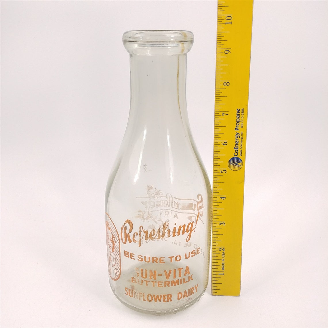 1 Qt. Sunflower Dairy Milk Bottle Astoria Oregon Quart Vintage Etsy