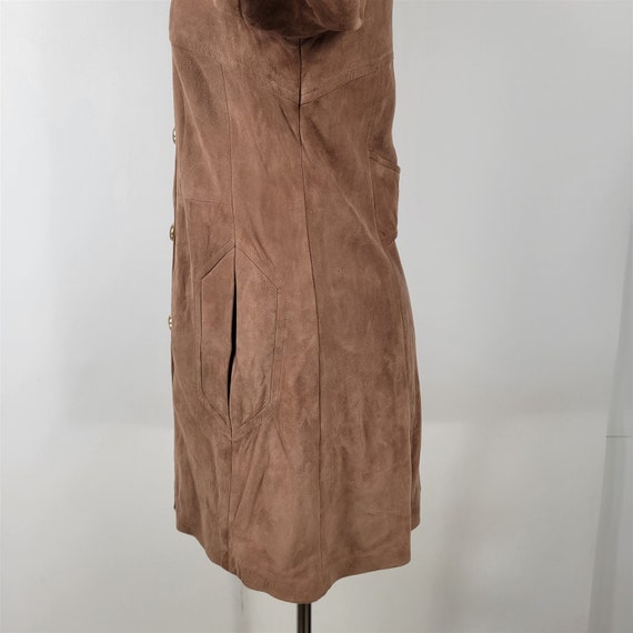 Vintage 1960s Lion Brown Soft Suede Mid Length Le… - image 6