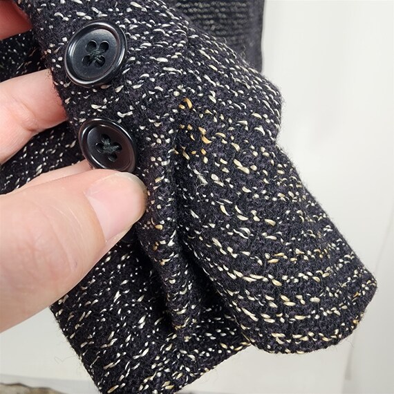 Vintage Middishade Black Tweed 2 Button Suit Jack… - image 5