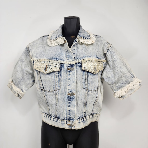 Vintage 80s Dakota Blue Jeanswear Acid Washed Den… - image 1
