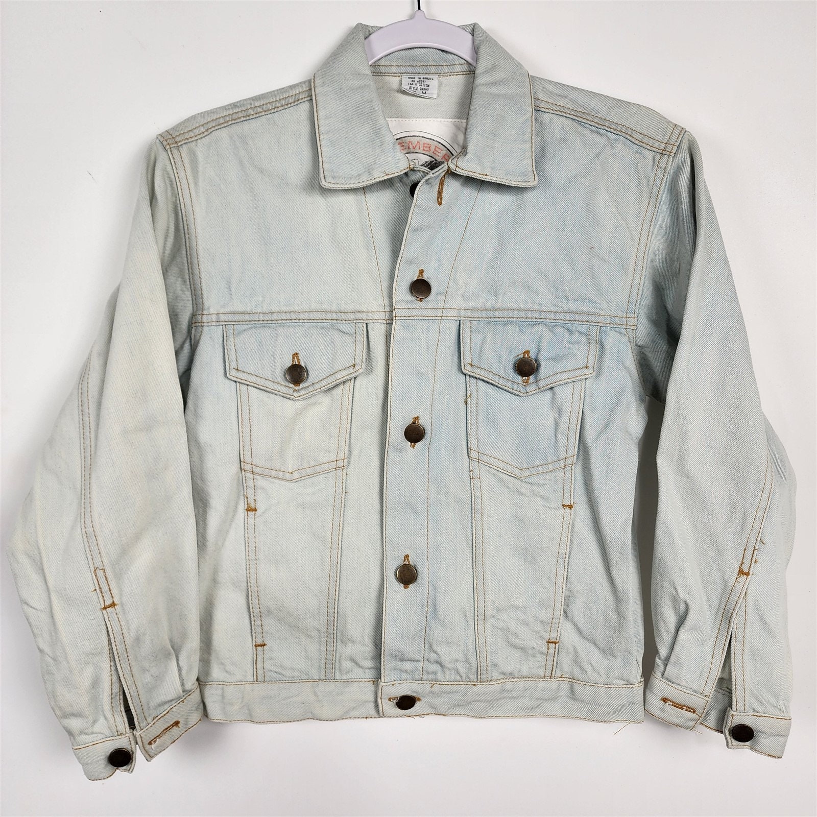 Vintage Ruff Stuff Member Club Denim Jean Jacket Youth Size