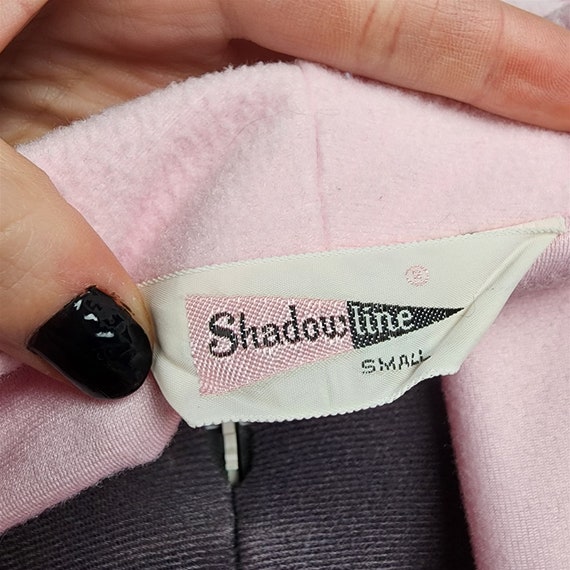 Vintage Shadowline Light Pink Snap Button Long Sl… - image 10