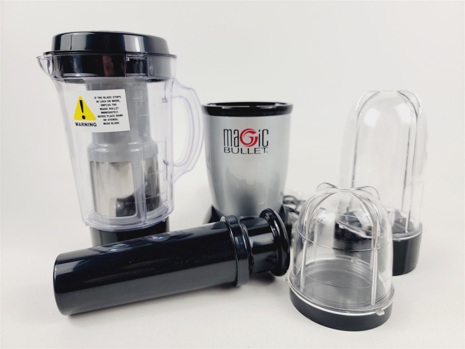 Magic Bullet 4-Piece Essential Blender Set Black/Silver