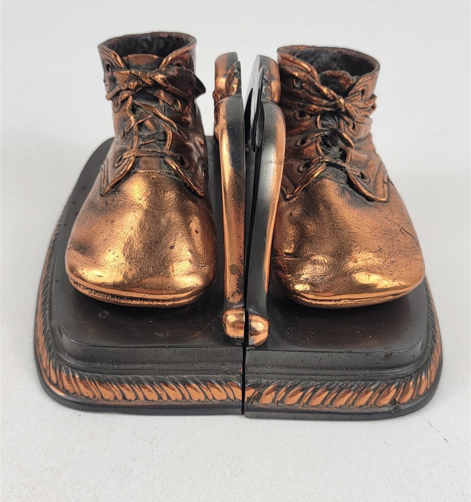 Vintage Bronze Baby Shoe Bookends Mason Co. Boston Nursery Etsy