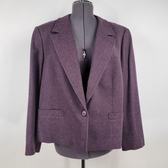 Vintage Pendleton Purple Single Button Blazer Wome