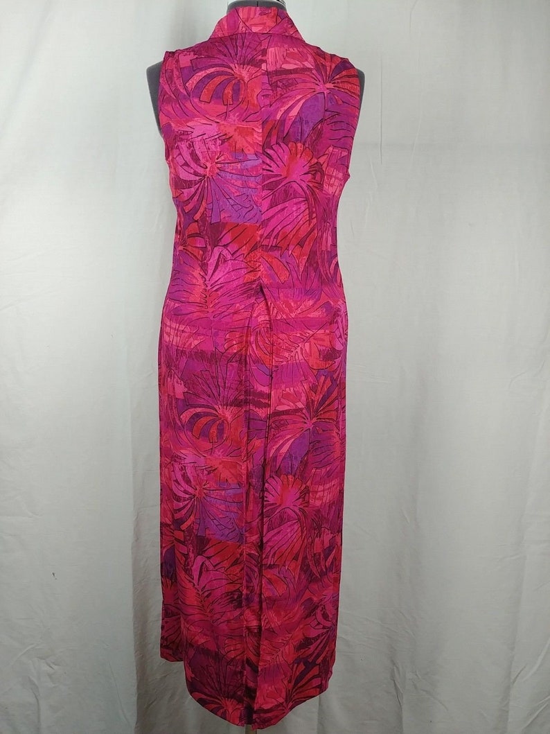 AKS Amy K Su Pink Purple Button Down Sleeveless Long Dress - Etsy