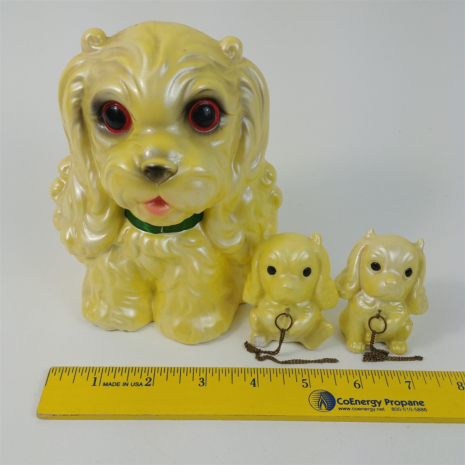 Ries Japan Dog Puppies Ceramic Chains Figurines Mom Puppies Etsy