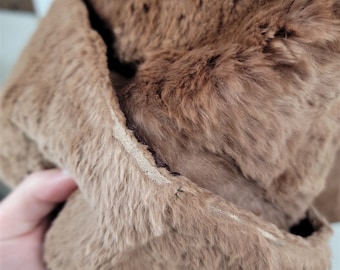 【rrr】Luan POODLE FUR COAT ブラウン light_taupe_wool_coat_with_gol