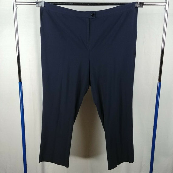 Maggie Barnes Stretch Navy Blue Dress Pants Slacks Womens Plus