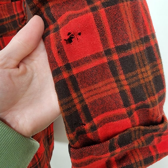 Vintage Pendleton 100% Wool Robe Red Tartan Plaid - image 4