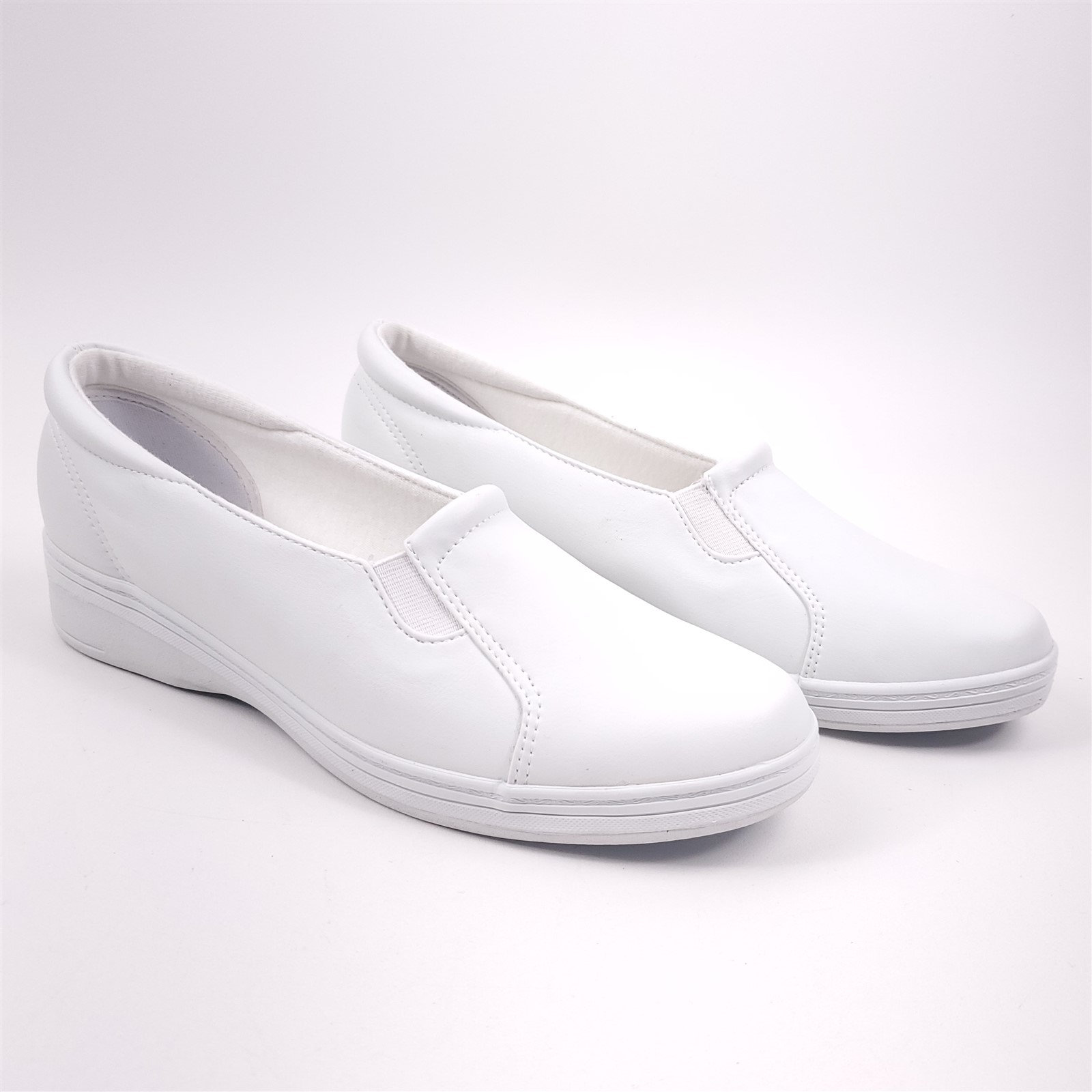 Jenson White Smooth Slip On Keds Boat Shoes Womens Etsy