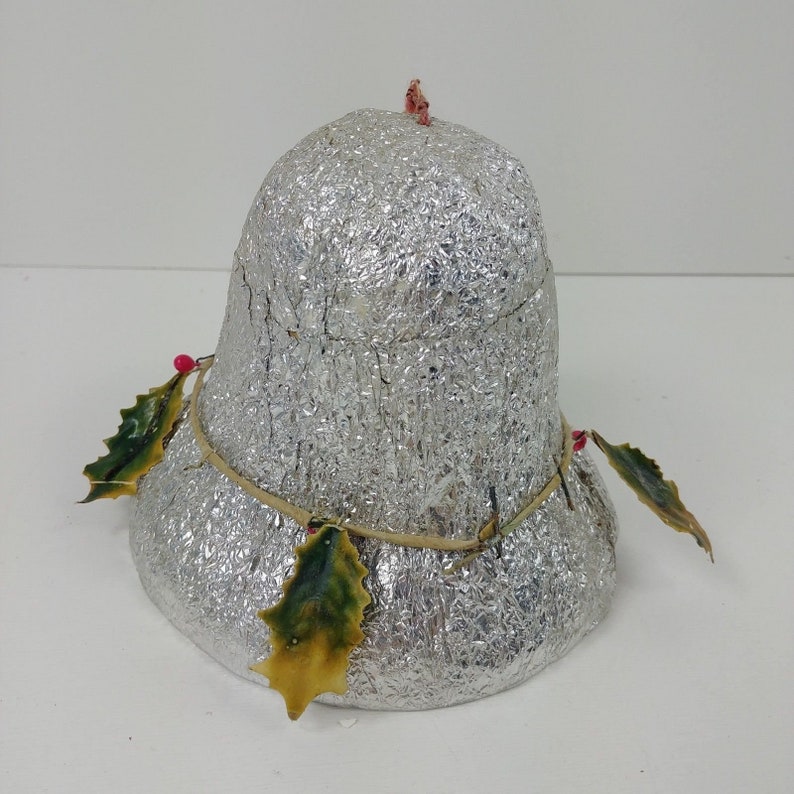Vintage Foil Leaf Paper Mache Craft Japanese Bell Green Leaf 28