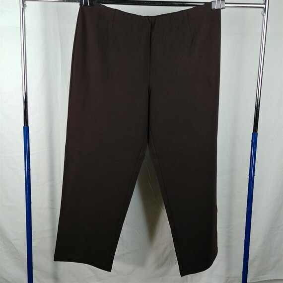 Eileen Fisher Brown Choco Straight Dress Pants Cas
