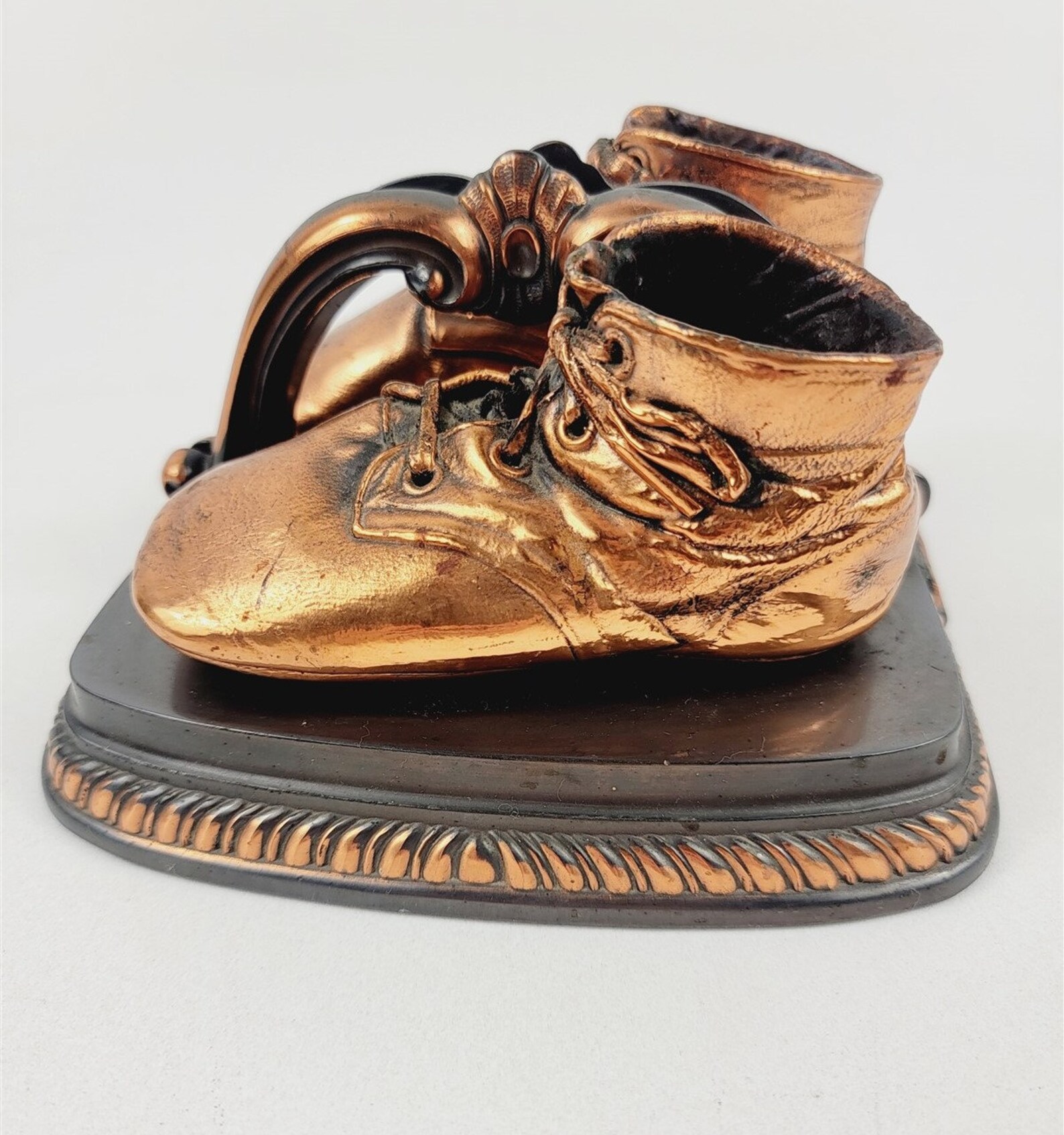 Vintage Bronze Baby Shoe Bookends Mason Co. Boston Nursery Etsy