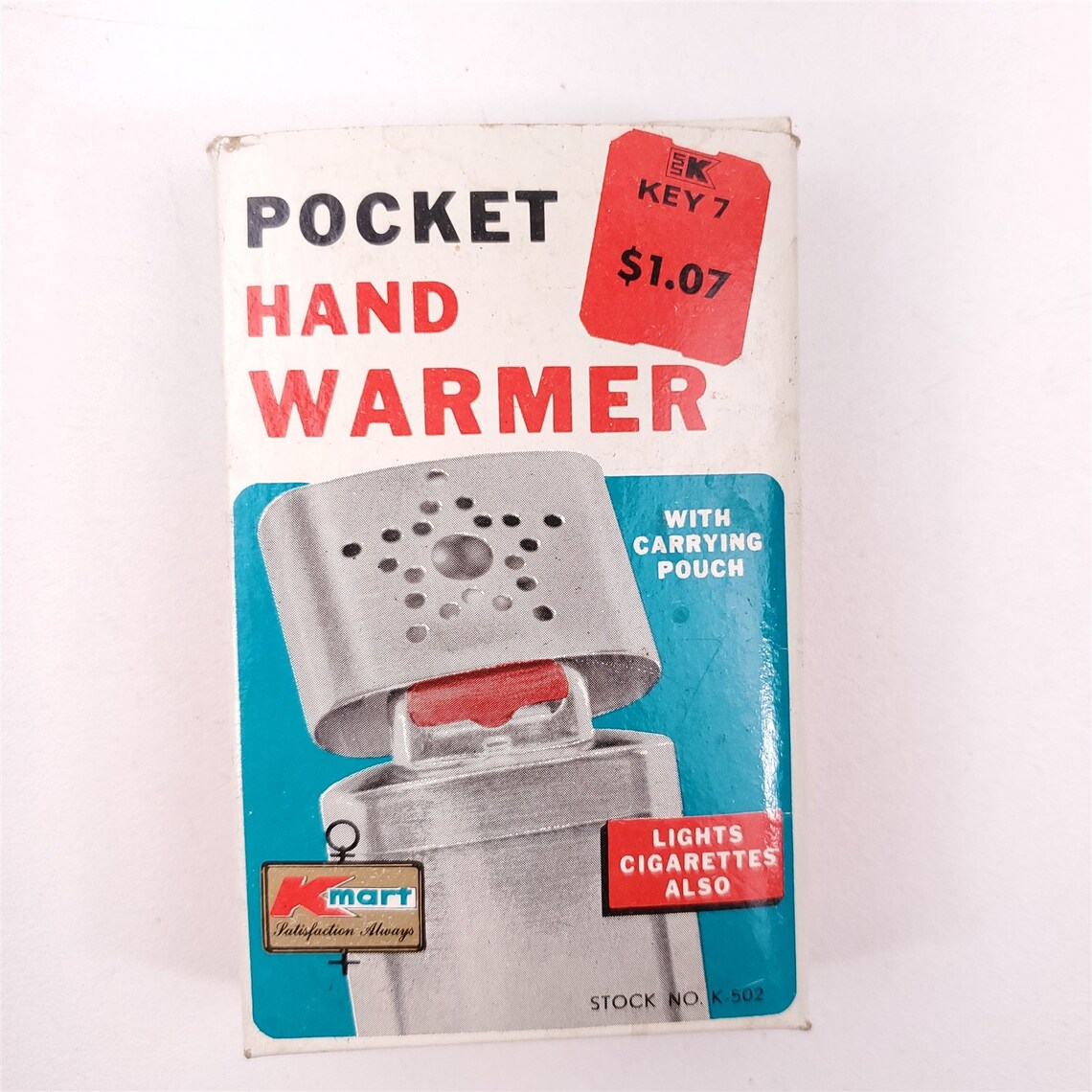 KMart Pocket Hand Warmer w/ Carrying Pouch K502 Radiant Heat Etsy