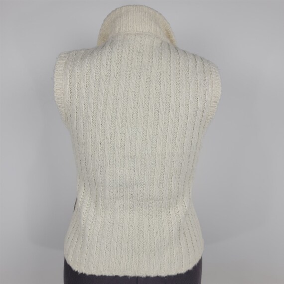 Columbia Cream Quilted Front Knit Back Vest Womens Si… Gem