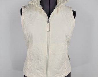 Columbia Cream Quilted Front Knit Back 