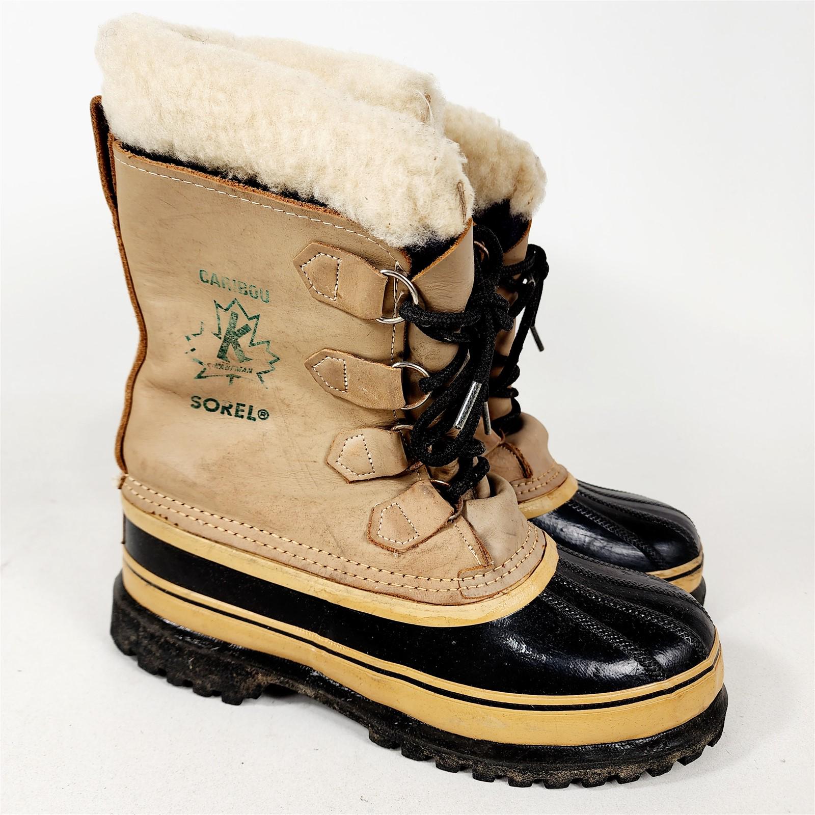 Vintage Sorel Caribou Brown Leather Snow Boots Winter Size 6 Men’s Size 8 Women Sorel CARIBOU snow boots 8 (38.5) | Mercari main image 2