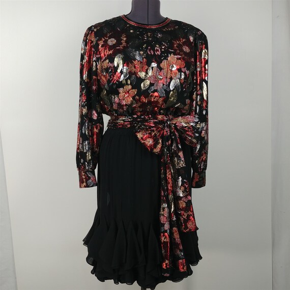 Diane Fres Freis Red & Black Long Sleeve Layered S