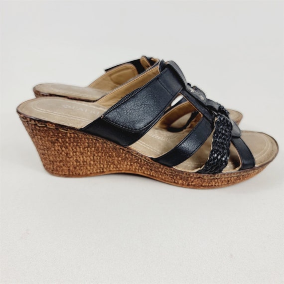 Patrizia by Spring Step Magan Black Wedge Sandals… - image 3