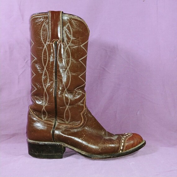Brown Justin Cowboy Boots Mens 5 12 B JUSTIN COWBOY BOOT Men Size 12 B Style