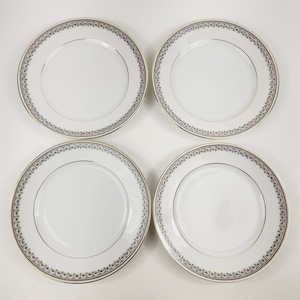 4 Vintage KPM Germany The Emden Salad Luncheon Plates - 7 1/2"