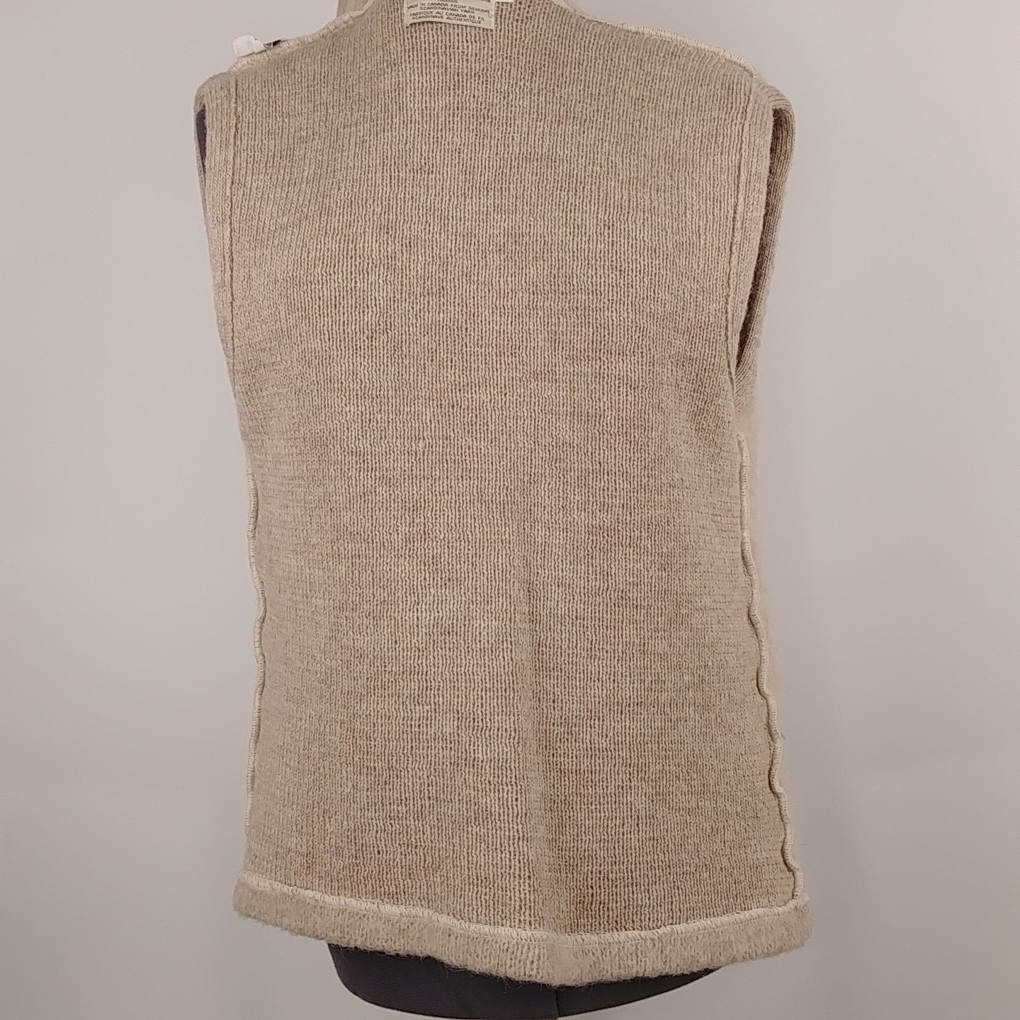 Tundra Wool Cream & Beige Vintage Knit Vest Womens Size S | Etsy
