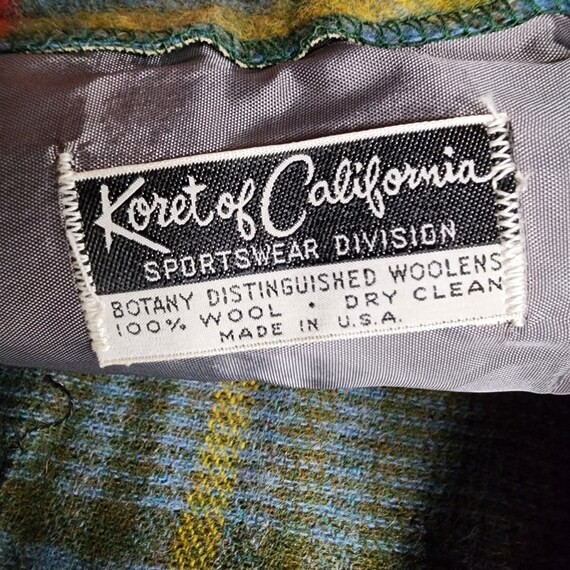 Vintage 60s/70s Red KORET OF CALIFORNIA Koratron Pleated Skirt