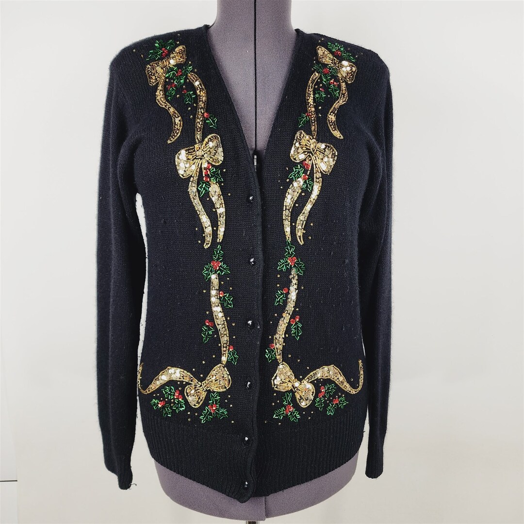 Vintage 80s Karen Scott Black Sweater